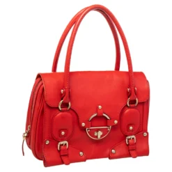 Versace Red Leather Studded Tote For Women -Versace Official Website luxury women versace used handbags p470991 011