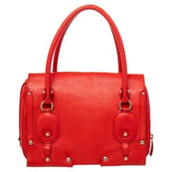 Versace Red Leather Studded Tote For Women -Versace Official Website luxury women versace used handbags p470991 012