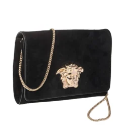 Versace Black Medusa Chain Clutch For Women -Versace Official Website luxury women versace used handbags p471576 007