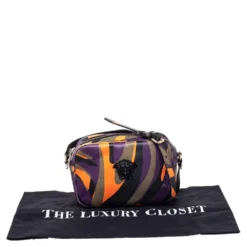 Versace Multicolor Leather Palazzo Medusa Camera Crossbody Bag For Women -Versace Official Website luxury women versace used handbags p473010 004