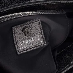 Versace Black Leather Medusa Palazzo Sultan Shoulder Bag For Women -Versace Official Website luxury women versace used handbags p481821 001