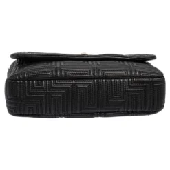 Versace Black Leather Medusa Shoulder Bag For Women -Versace Official Website luxury women versace used handbags p482357 003