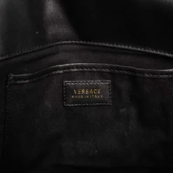 Versace Black Leather Medusa Shoulder Bag For Women -Versace Official Website luxury women versace used handbags p482357 1629115494 011