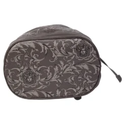 Versace Grey Barocco Heritage Coated Canvas And Leather Drawstring Bucket Bag For Women -Versace Official Website luxury women versace used handbags p482717 002