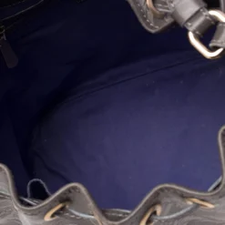 Versace Grey Barocco Heritage Coated Canvas And Leather Drawstring Bucket Bag For Women -Versace Official Website luxury women versace used handbags p482717 010