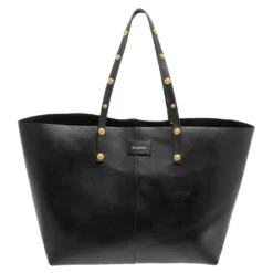 Versace Black Leather Tote For Women