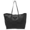 Versace Black Leather Palazzo Medusa Tote For Women