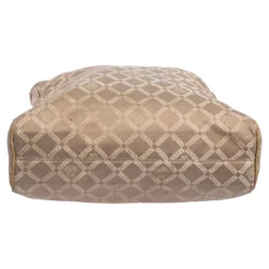 Versace Dark Beige Signature Fabric And Leather Chain Tote For Women -Versace Official Website luxury women versace used handbags p483323 008