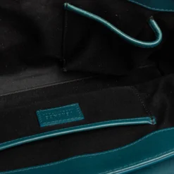 Versace Teal Green Leather Small Medusa Medallion Tote For Women -Versace Official Website luxury women versace used handbags p483438 012