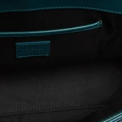 Versace Teal Green Leather Small Medusa Medallion Tote For Women -Versace Official Website luxury women versace used handbags p483438 013