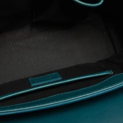 Versace Teal Green Leather Small Medusa Medallion Tote For Women -Versace Official Website luxury women versace used handbags p483438 014