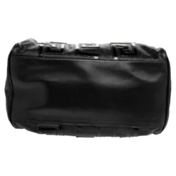 Versace Black Leather Satchel For Women -Versace Official Website luxury women versace used handbags p483744 001