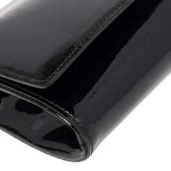 Versace Black Patent Leather Medusa Chain Clutch For Women -Versace Official Website luxury women versace used handbags p485456 003