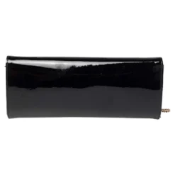 Versace Black Patent Leather Medusa Chain Clutch For Women -Versace Official Website luxury women versace used handbags p485456 011