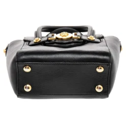 Versace Black Leather Mini Signature Satchel For Women -Versace Official Website luxury women versace used handbags p485901 003