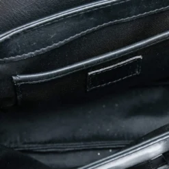 Versace Black Leather Mini Signature Satchel For Women -Versace Official Website luxury women versace used handbags p485901 007