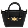 Versace Black Leather Mini Signature Satchel For Women