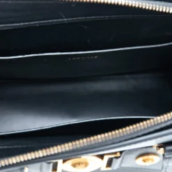 Versace Black Leather Medusa Embellished Tribute Tote For Women -Versace Official Website luxury women versace used handbags p485984 002