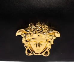 Versace Black Leather Medusa Sultan Shoulder Bag For Women -Versace Official Website luxury women versace used handbags p492470 002