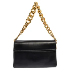 Versace Black Leather Medusa Sultan Shoulder Bag For Women -Versace Official Website luxury women versace used handbags p492470 008