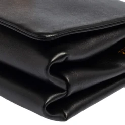 Versace Black Leather Medusa Sultan Shoulder Bag For Women -Versace Official Website luxury women versace used handbags p492470 011