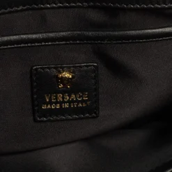 Versace Black Leather Medusa Sultan Shoulder Bag For Women -Versace Official Website luxury women versace used handbags p492470 013