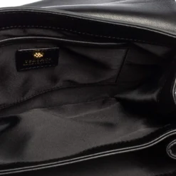 Versace Black Leather Medusa Sultan Shoulder Bag For Women -Versace Official Website luxury women versace used handbags p492470 014