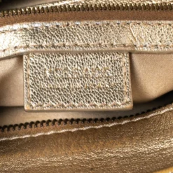 Versace Gold Croc Embossed Leather And Leather Chain Link Satchel For Women -Versace Official Website luxury women versace used handbags p492844 012