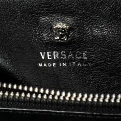 Versace Black Leather Stardust Shoulder Bag For Women -Versace Official Website luxury women versace used handbags p492948 003