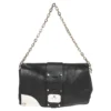 Versace Black Leather Stardust Shoulder Bag For Women