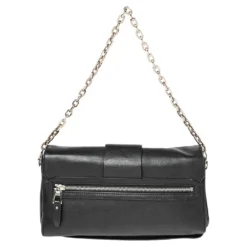 Versace Black Leather Stardust Shoulder Bag For Women -Versace Official Website luxury women versace used handbags p492948 009
