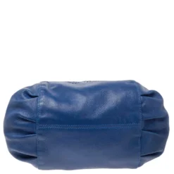 Versace Blue Perforated Logo Leather Chain Tote For Women -Versace Official Website luxury women versace used handbags p493671 004