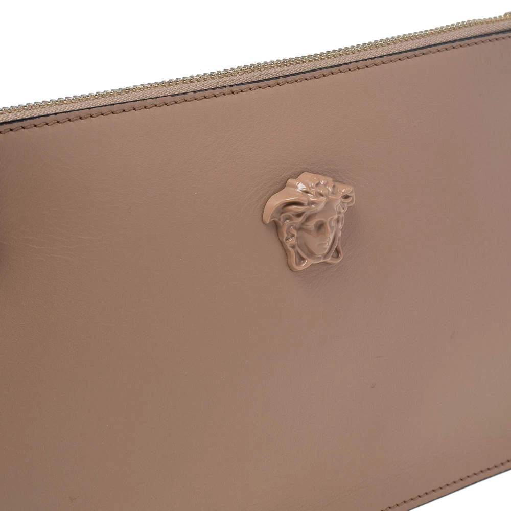 Versace Beige Leather Medusa Wristlet Clutch For Women 5 Versace Beige Leather Medusa Wristlet Clutch For Women - Image 5
