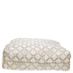 Versace Beige Leather And Canvas Shoulder Bag For Women -Versace Official Website luxury women versace used handbags p494865 005