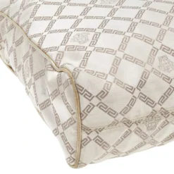 Versace Beige Leather And Canvas Shoulder Bag For Women -Versace Official Website luxury women versace used handbags p494865 006