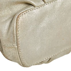 Versace Metallic Gold Leather Kiss Lock Chain Pochette For Women -Versace Official Website luxury women versace used handbags p498460 007