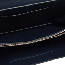 Versace Navy Blue/Orange Leather And Suede DV One Top Handle Bag For Women -Versace Official Website luxury women versace used handbags p498633 014