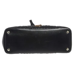 Versace Black Barocco Leather Altea Top Handle Bag For Women -Versace Official Website luxury women versace used handbags p499986 010