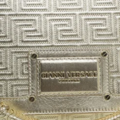 Versace Gold Embossed Leather Flap Shoulder Bag For Women 24 Versace Gold Embossed Leather Flap Shoulder Bag For Women -Versace Official Website luxury women versace used handbags p50037 0008