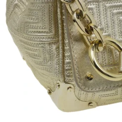 Versace Gold Embossed Leather Flap Shoulder Bag For Women 26 Versace Gold Embossed Leather Flap Shoulder Bag For Women -Versace Official Website luxury women versace used handbags p50037 0010