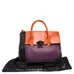 Versace Tri Color Leather Empire Palazzo Tote For Women -Versace Official Website luxury women versace used handbags p501342 009