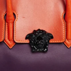 Versace Tri Color Leather Empire Palazzo Tote For Women -Versace Official Website luxury women versace used handbags p501342 011