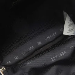 Versace Black Nylon And Leather Trim Mini Medusa Backpack For Women 17 Versace Black Nylon And Leather Trim Mini Medusa Backpack For Women -Versace Official Website luxury women versace used handbags p505051 004