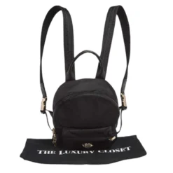 Versace Black Nylon And Leather Trim Mini Medusa Backpack For Women 19 Versace Black Nylon And Leather Trim Mini Medusa Backpack For Women -Versace Official Website luxury women versace used handbags p505051 012