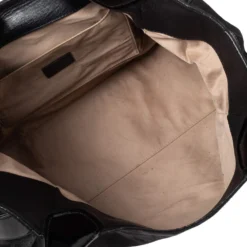 Versace Black Monogram Nylon And Patent Leather Logo Plague Flap Tote For Women -Versace Official Website luxury women versace used handbags p505335 004