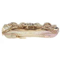 Versace Multicolor Glazed Python Canyon Top Handle Bag For Women -Versace Official Website luxury women versace used handbags p514329 002