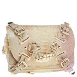 Versace Multicolor Glazed Python Canyon Top Handle Bag For Women -Versace Official Website luxury women versace used handbags p514329 006