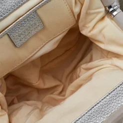 Versace White, Metallic Gold Snakeskin And Leather Medusa Satchel For Women -Versace Official Website luxury women versace used handbags p514347 002