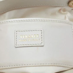 Versace Pearl Beige Leather Medusa Clutch For Women -Versace Official Website luxury women versace used handbags p514355 010