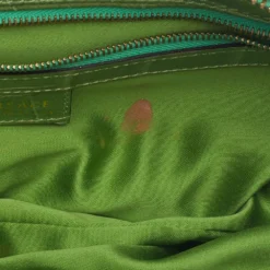 Versace Green Croc Embossed Leather Chain Clutch For Women -Versace Official Website luxury women versace used handbags p514385 011